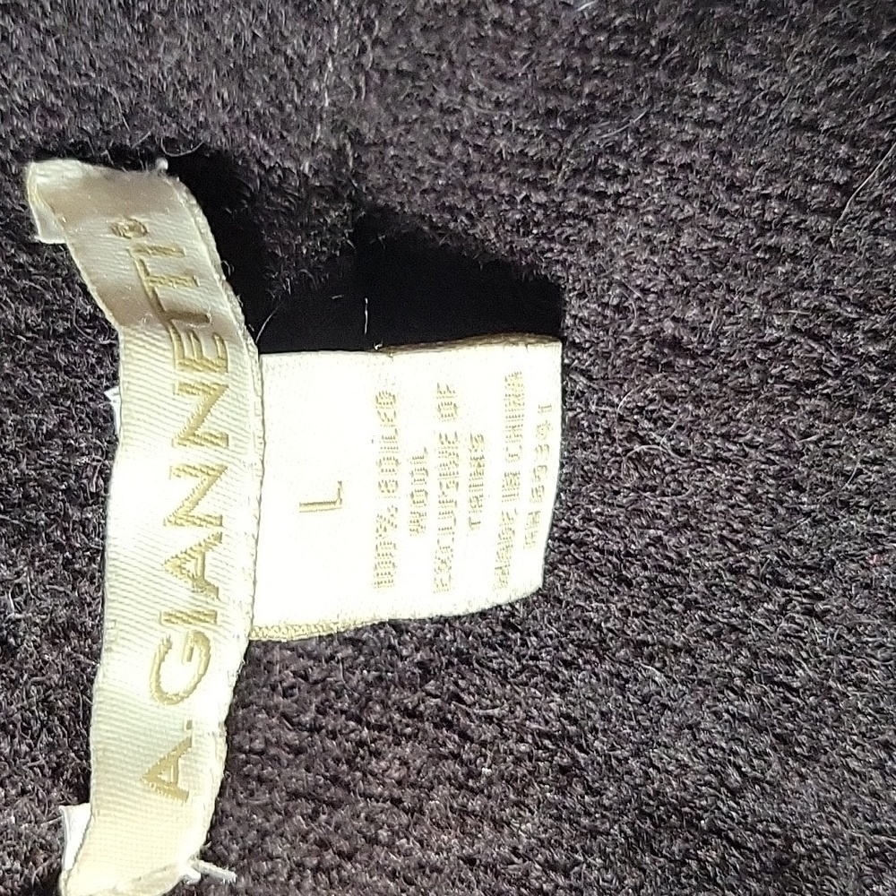 A GIANNETTI Wool Brown Looped Tassels Button Front Women's Jacket Large - Picture 7 of 7